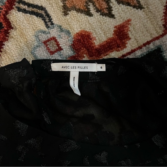 Avec Les Filles Black Heart Appliqué Dress 6 - Picture 3 of 4